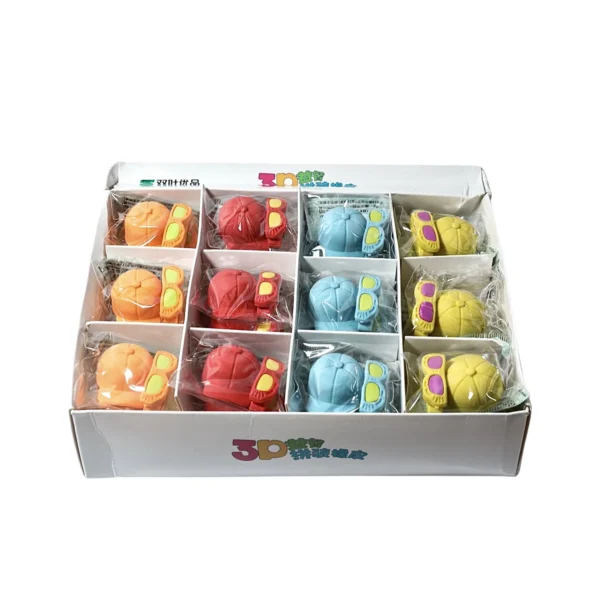 3D Cap and Goggles Shaped Erasers for Kids - Image 2