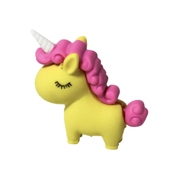 Cute Unicorn Shaped Eraser 3D Multicolor - Image 3
