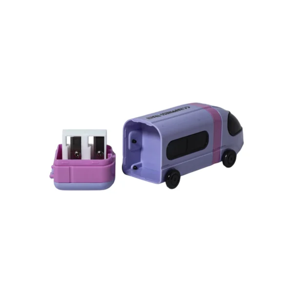 Train Shape Pencil Sharpener with Eraser | Cartoon Style Engine Design Stationery Combo - Image 3