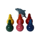 Fish Theme Topper Stackable Crayons | 7-in-1 Colorful Ball Crayon Set for Drawing & Coloring